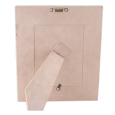 Alternate image for Autumn-Themed Amber and Vermilion Leather Photo Frame 4x6 Autumn Ecstasy