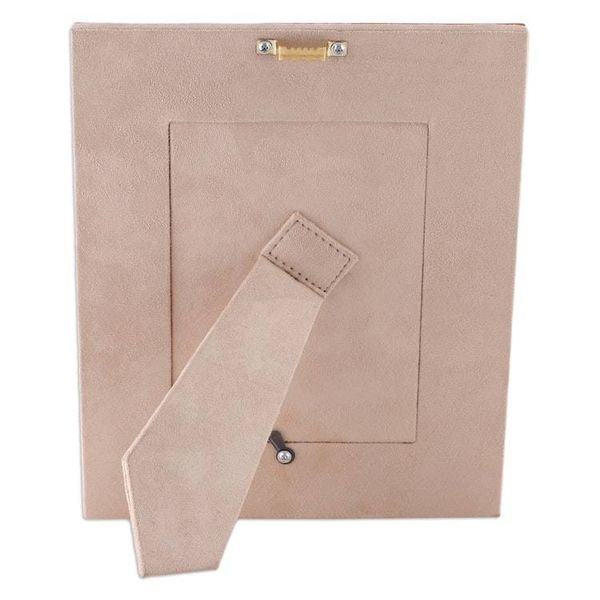 Alternate image for Floral and Leafy Embossed Leather Photo Frame in Warm Hues Blossoming Warmth