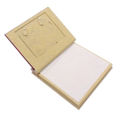 Alternate image for Pink Natural Fiber Leaf-Motif Photo Album Autumn Spirit in Pink