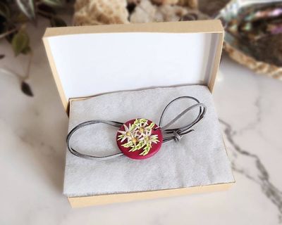Alternate image for White Daisy Polymer Clay Pendant