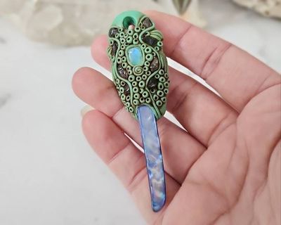 Alternate image for Third Eye Chakra Polymer Clay Pendant
