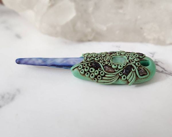 Alternate image for Third Eye Chakra Polymer Clay Pendant
