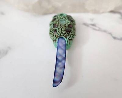 Alternate image for Third Eye Chakra Polymer Clay Pendant