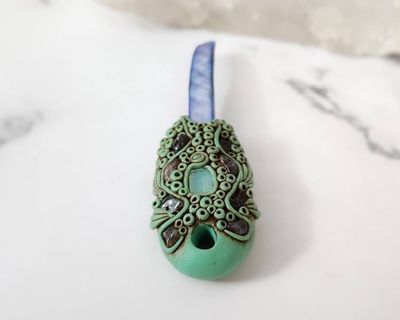 Alternate image for Third Eye Chakra Polymer Clay Pendant