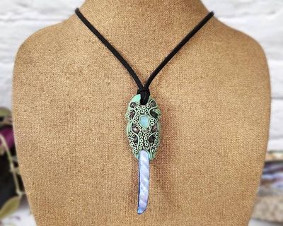 Alternate image for Third Eye Chakra Polymer Clay Pendant