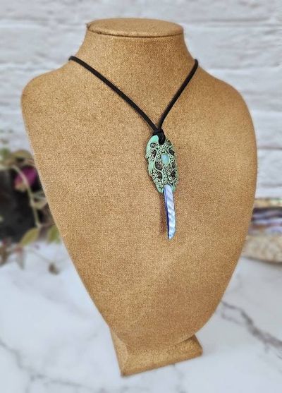 Alternate image for Third Eye Chakra Polymer Clay Pendant