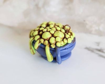 Alternate image for Bubbling Witchs Cauldron Pendant