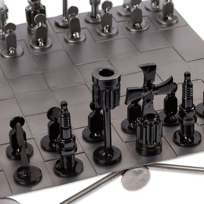 Alternate image for Unique Recycled Auto Part Chess Set Recycling Challenge