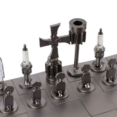 Alternate image for Unique Recycled Auto Part Chess Set Recycling Challenge