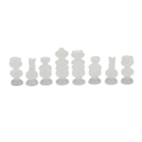 Alternate image for Modern Onyx and Marble Chess Set Carved by Hand in Mexico Exhilarating Challenge