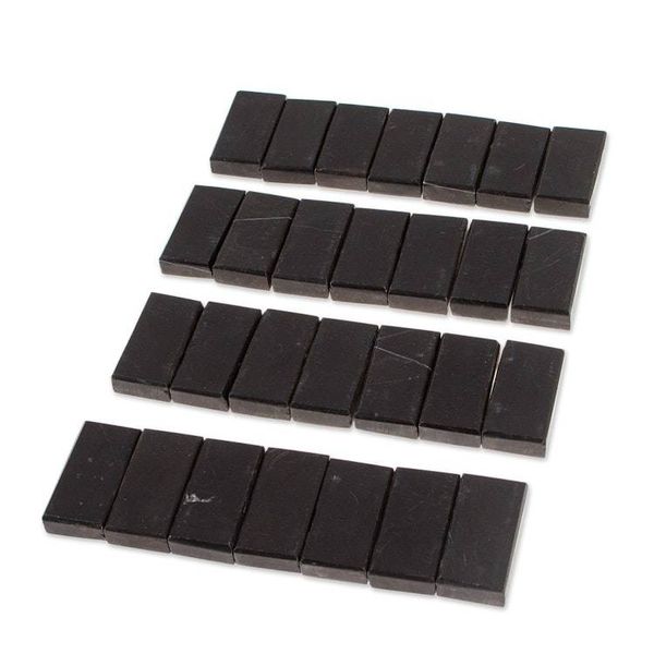 Alternate image for Grey Marble Domino Set from Mexico 6 Inch Fascinating Challenge