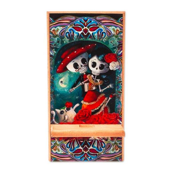 Alternate image for Day of the Dead Themed Phone Stand Catrina Romance