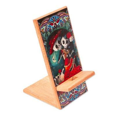 Alternate image for Day of the Dead Themed Phone Stand Catrina Romance