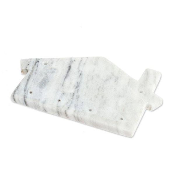 Alternate image for Minimalist House-Shaped White Marble Key Rack Homey Secrets