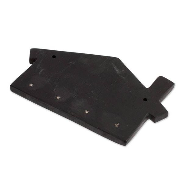 Alternate image for Minimalist House-Shaped Black Marble Key Rack Homey Secrets at Night