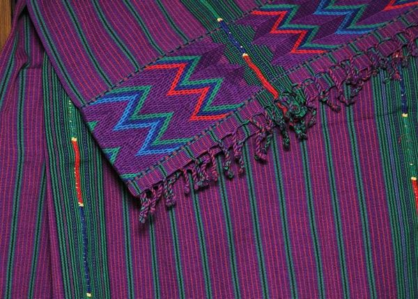 Alternate image for Handmade King Size Magenta Zacualpa Bedspread & Two Matching Throw Pillow Cover Set