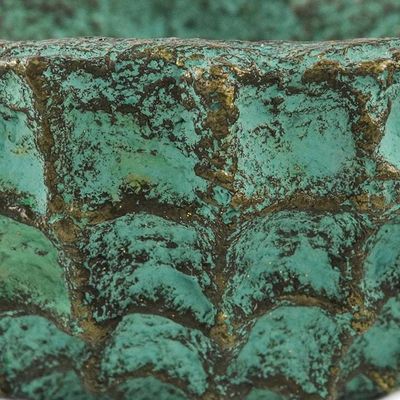 Alternate image for Handcrafted Decorative Bowl in Green from Thailand Green Web