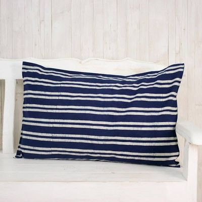 Alternate image for Striped Batik Cotton Pillow Sham from Thailand Simply Striped