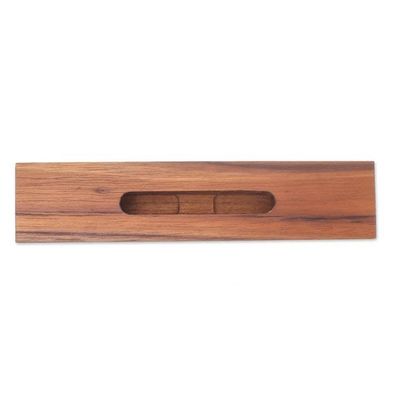 Alternate image for Rectangular Teak Wood Phone Speaker from Thailand Teak Orchestra