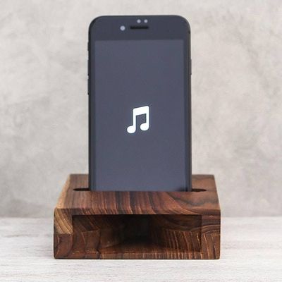 Alternate image for Double Teak Wood Phone Speaker from Thailand Teak Surround-Sound