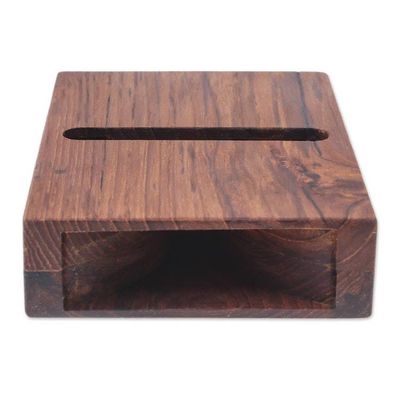 Alternate image for Double Teak Wood Phone Speaker from Thailand Teak Surround-Sound