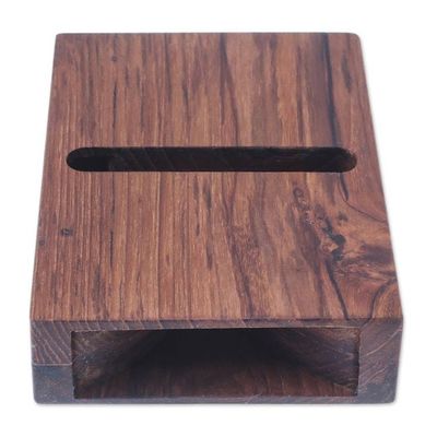 Alternate image for Double Teak Wood Phone Speaker from Thailand Teak Surround-Sound