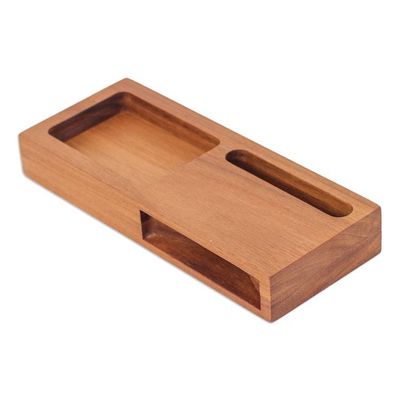 Alternate image for Hand-Carved Reclaimed Teakwood Phone Speaker and Compartment Greatest Hits