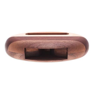 Alternate image for Hand-Carved Minimalist Oval Striped Wood Phone Speaker Striped Sounds