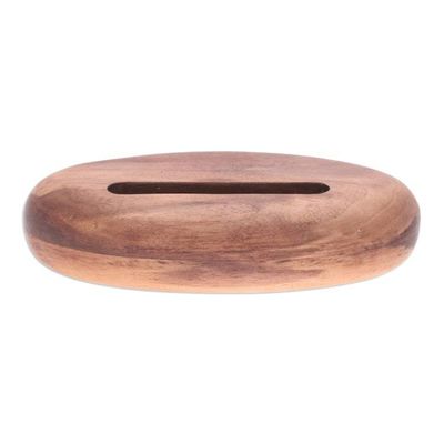Alternate image for Hand-Carved Minimalist Oval Walnut Wood Phone Speaker Regal Sounds