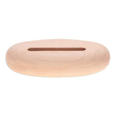 Alternate image for Hand-Carved Minimalist Oval Maple Wood Phone Speaker Tender Sounds