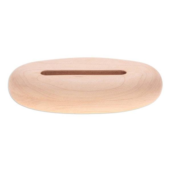 Alternate image for Hand-Carved Minimalist Oval Maple Wood Phone Speaker Tender Sounds