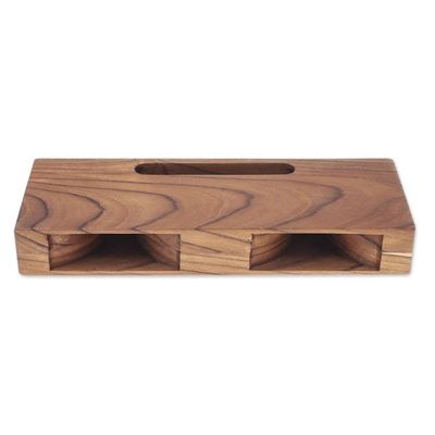 Alternate image for Handcrafted Teak Wood Phone Speaker from Thailand Teak Symphony