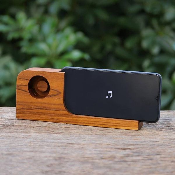 Alternate image for Hand Crafted Wood Smartphone Speaker Cool Sound