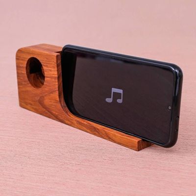 Alternate image for Hand Crafted Wood Smartphone Speaker Cool Sound