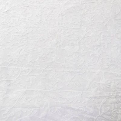 Alternate image for 3-piece Set Embroidery Cotton Queen Duvet Cover Pillow Shams Kashmir White