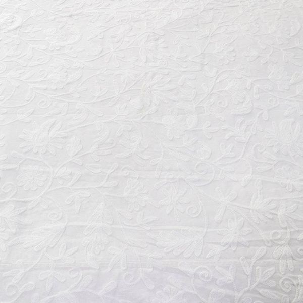 Alternate image for 3-piece Set Embroidery Cotton Queen Duvet Cover Pillow Shams Kashmir White