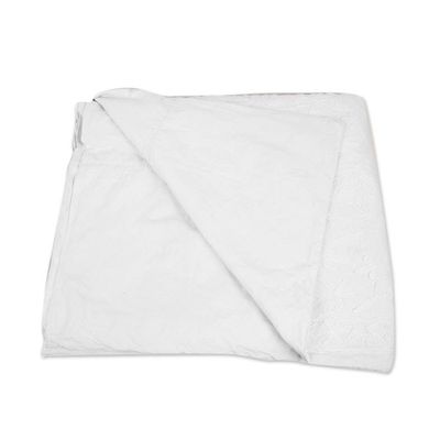 Alternate image for 3-piece Set Embroidery Cotton Queen Duvet Cover Pillow Shams Kashmir White