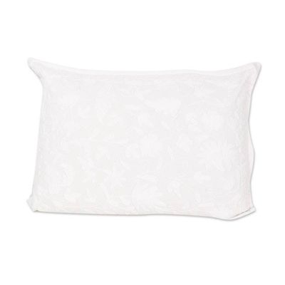 Alternate image for 3-piece Set Embroidery Cotton Queen Duvet Cover Pillow Shams Kashmir White