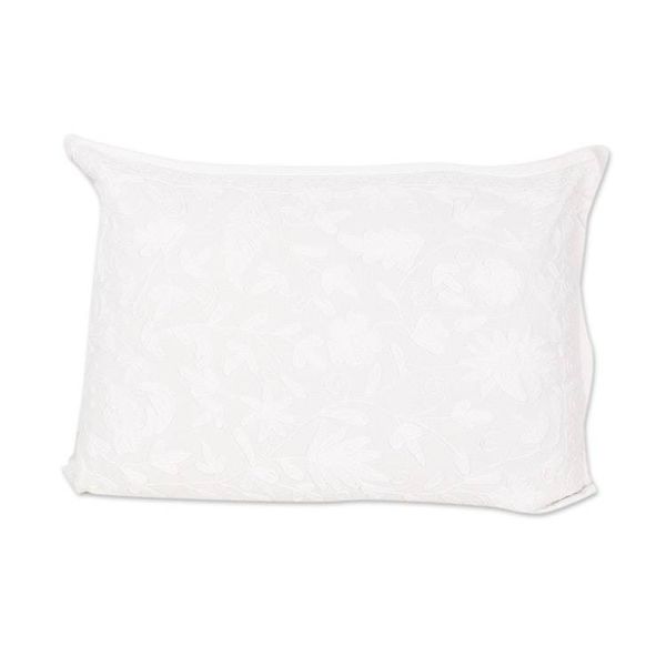 Alternate image for 3-piece Set Embroidery Cotton Queen Duvet Cover Pillow Shams Kashmir White