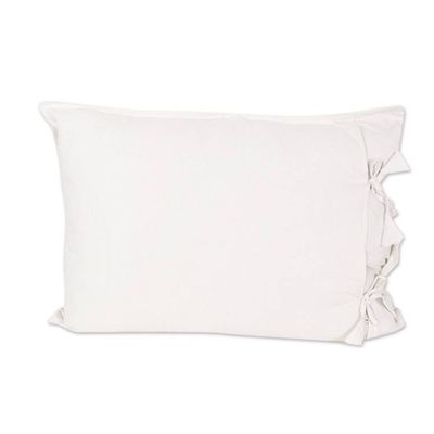 Alternate image for 3-piece Set Embroidery Cotton Queen Duvet Cover Pillow Shams Kashmir White