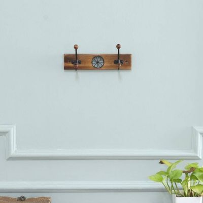 Alternate image for Floral Jali-Style Openwork Beech Wood and Iron Coat Rack Floral Majesty