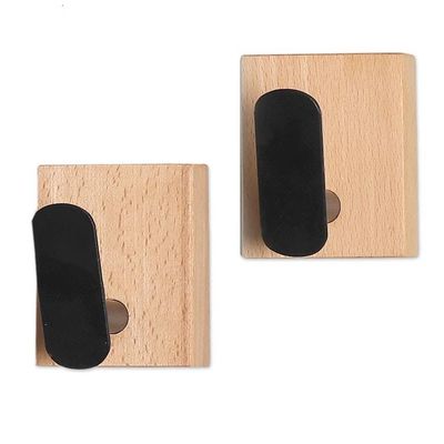 Alternate image for Modern Minimalist Steam Beech Wood Wall Hook Pair from India Minimalist Aid
