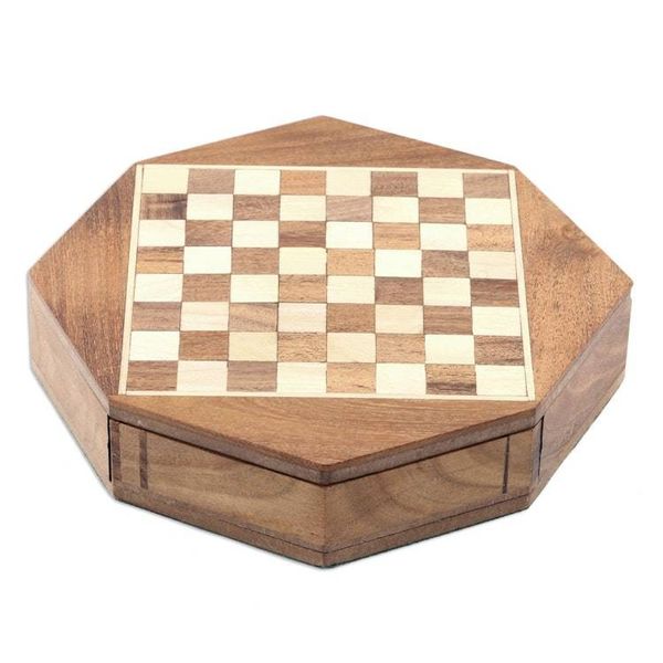 Alternate image for Wood Mini Chess Set with a Magnetic Board from India Mind Battle