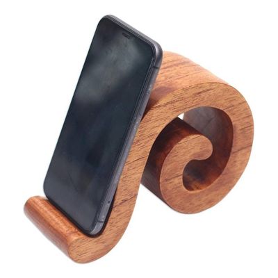 Alternate image for Music-Themed Wood Phone Stand from Bali Mood Music