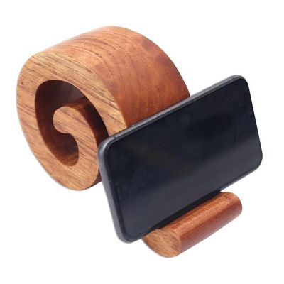 Alternate image for Music-Themed Wood Phone Stand from Bali Mood Music