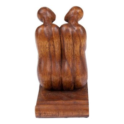 Alternate image for Hand-Carved Inspirational Jempinis Wood Phone Holder Best Brotherhood
