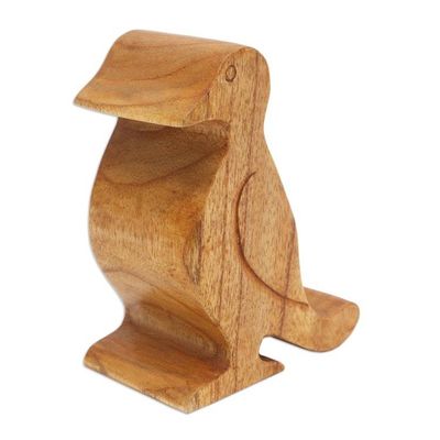 Alternate image for Hand Crafted Jempinis Wood Bird Phone Stand Dialing Bird