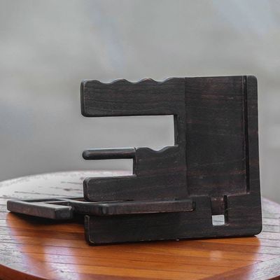 Alternate image for Handcrafted Rustic Wood Organizer from Bali Singaraja Brown