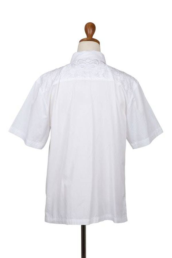 Alternate image for Mens White Embroidered Cotton Shirt White Barong
