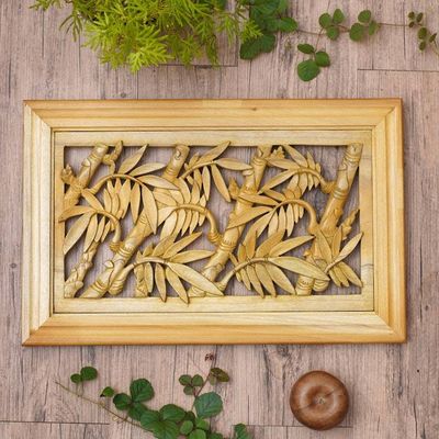 Alternate image for Wood relief panel Bamboo Thicket